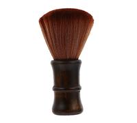 TOVINANNA Vintage Beard Brush Soft Nylon Fiber and Wooden Handle Portable Neck Duster for Hair Cutting Salon Use