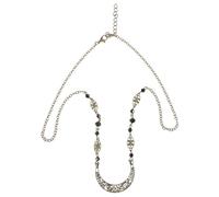 TOVINANNA Vintage Crescent Moon Head Chain Alloy and Iron Intricately Designed Forehead Jewelry, Boho Style Hair Accessory for Women for Halloween and Costume Parties