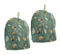 TOVINANNA Vintage Floral Tea Cozy Teapot Warmer Cover with Insulation and Dust Protection, Printed Cotton Material for Household Use, Decorative and Thermal Tea Pot Cover, 2Pcs Set for