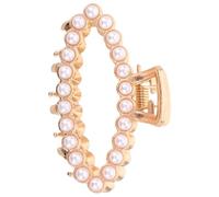 TOVINANNA Vintage Metal Pearl Hair Claw Clips for Women and Small Decorative Clamps for Thick Thin and Curly Hair Styling Secure Non-slip Hold with Elegant Imitation Pearls