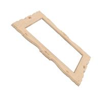 TOVINANNA Vintage Rectangular Wall Mirror Frame with Embossed Techniques and Smooth Edges, Classic European Design Rustic Wood Material Picture Board for Wedding and Parties Decoration