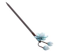 TOVINANNA Vintage Wooden Hairpin for Hair Elegant Ancient Chinese Hair Stick for and Traditional Outfits Design Floral Accents for Retro Styles