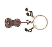 TOVINANNA Violin Keychain Zinc Alloy Vintage Style 1.5X0.5X0.2Inch Lightweight Music Pendant for Men Daily Use and Bag Decoration
