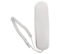 TOVINANNA Wall Mountable Mini Telephone Corded Wall Hanging Phone for Hotel Office Bathroom Compact White Landline Phone for Small Spaces