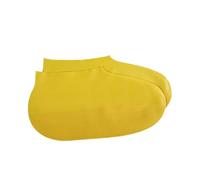 TOVINANNA Waterproof Latex Shoe Covers Yellow, Anti-Skid Rainproof Overshoes for Men Women, Outdoor Shoe Protectors for Hiking and Travel