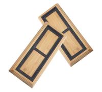 TOVINANNA Whetstone Holder 2 Sets Stable Base Kitchen Tool Sharpening Non-Slip Portable Bamboo Tray for Housewives