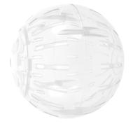 TOVINANNA White Hamster Running Ball for Small Pets, Plastic | Detachable Shell, Slits and Twist Lock Design, Ventilation for Cage Playtime the Road
