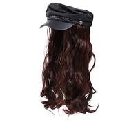 TOVINANNA Women Hat Ladies Bucket Cap High Ponytail Cap for Women Long Curly Wig