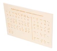 TOVINANNA Wood Braille Letter Board for Blind People Portable Teaching Aid for Braille Wood Material Essential Tool for Low Vision Learning Compact for