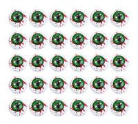TOVINANNA Wooden Beads Multi-Functional Loose Beads with Hole for Threading with Eyeball Pattern Halloween Style 100pcs Green Wood Material for Home Decoration and Jewelry Making