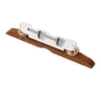 TOVINANNA Wooden Bridge for Banjo Easy to Use Coffee Colour Rosewood Musical Instrument Replacement Part Banjo Supplies Accessory with Metal Elements