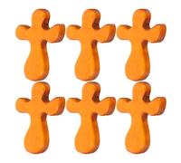 TOVINANNA Wooden Cross: 6pcs Small Wooden Pocket Crosses Fidget - Portable Handheld Cross My Heart Clinging And Praying Prayer Palm Size