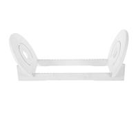 TOVINANNA Wooden Desktop CD Display Rack Organizer Stand for Albums and Vinyl Records Smooth Polished Surface with Space-saving Design Suitable for Tabletop Bookshelf Bedroom Dorm Living