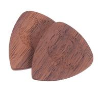 TOVINANNA Wooden Guitar Picks 2Pcs Black Walnut Compact Plectrums for Folk Guitar Practice and Playing