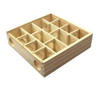 TOVINANNA Wooden Hamster Maze Toy for Mouse and Hamster Cage with Multi-grid Design in Khaki Colour, Provides Fun Exercises and Keeps Small Animals Physically Healthy
