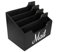TOVINANNA Wooden Mail Organizer Desk File Organizer Paper Storage Case with Multiple Compartments Desktop Letter Tray Office Storage Box for Home and Office Use