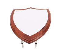 TOVINANNA Wooden Shield Shaped Medal Display Plaque Authentic Grain Finish, DIY Friendly for Preserving Achievements in Office Or Creative Projects, Brown Wood Award Base