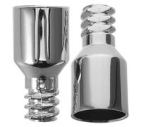 TOVINANNA Zinc Alloy Threaded Tip Adapter with Strong Connection Stability 2pcs for Broom Handle Attachments and Mop Extension Rods Suitable for Outdoor Cleaning