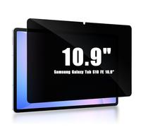 ToVioc 10.9" 180 Degree Privacy Screen Protector for Samsung Galaxy Tab S10 Fe/S7/S8, Privacy Tempered Tablet Film with 9h Hardness, Anti-Spy Screen Protector for Galaxy Tab S10 Fe/S7/S8