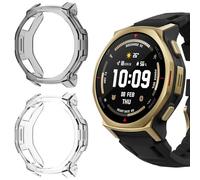 ToVioc 2 Pack Protective Case for Amazfit T-Rex 3 Pro 44mm Cover [Anti-scratch] [Flexible TPU] Case for Amazfit T-Rex 3 Pro 44mm - Black & Transparent