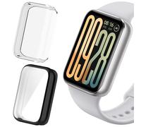 ToVioc 2 Pack Protective Case for Xiaomi Smart Band 9 Pro Cover [Anti-scratch] [Flexible TPU] Case with Screen Protector for Xiaomi Smart Band 9 Pro - Black & Transparent