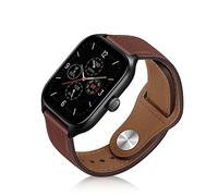 ToVioc 20mm Band Compatible with Amazfit Active 3 Premium/Active 2 Square/Active2/Bip 3/GTS 4, Suitable Leather Replacement Strap for Garmin Vivoactive 6/Approach J1/Forerunner 570 42mm - Brown