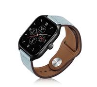 ToVioc 20mm Band Compatible with Amazfit Active 3 Premium/Active 2 Square/Active2/Bip 3/GTS 4, Suitable Leather Replacement Strap for Garmin Vivoactive 6/Approach J1/Forerunner 570 42mm - Blue