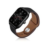 ToVioc 20mm Band Compatible with Amazfit Active 3 Premium/Active 2 Square/Cheetah 2 Pro/Bip 3, Suitable Leather Replacement Strap for Garmin Vivoactive 6/Approach J1/Forerunner 170 70 - Black