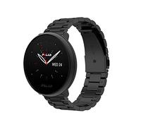 ToVioc 20mm Watch Band for Polar Ignite 3 Titanium/3/2/1, Strap Elegant Classic Stainless Steel Metal Replacement Watch Strap for Polar Pacer/Unite - Black