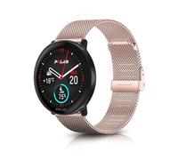 ToVioc 20mm Watch Band for Polar Ignite 3 Titanium/3/2/1, Strap Mesh Woven Stainless Steel Metal Replacement Watch Strap for Polar Pacer/Unite - Rose Gold