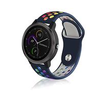 ToVioc 20mm Watch Strap for Garmin Forerunner 570 42mm/165/165 Music, Trend Strap Sport Silicone Replacement Watch Band for Garmin Vivoactive 6/5/3/3 Music, Approach S44/S50/S40/S42 - Blue