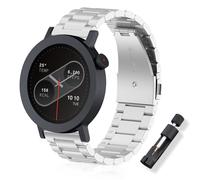 ToVioc] 22mm Metal Band for CMF by Nothing Watch 3 Pro/Pro 2, Elegant Classic Stainless Steel Replacement Strap for CMF by Nothing Watch Pro 2/3 Pro - Silver