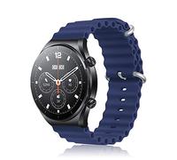 ToVioc 22mm Strap for Xiaomi Watch 5/S4/S4 Sport/S3/Redmi Watch 5 Active 5 Lite, Strap Ocean Silicone Breathable Band for Garmin Venu 4 45mm/Venu 3/Venu2/D2 Air X15 - Midnight Blue