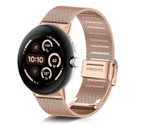 ToVioc Band Compatible with Google Pixel Watch 4 45mm, Replacement Strap Stainless Steel Metal for Google Pixel Watch 3 45mm - Rose Gold