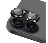 ToVioc] Camera Lens Protector for iPhone 17, Full Coverage Camera Cover, 9H Tempered Glass + Aluminum Frame, Scratch Resistant HD Clear Lens Protector for iPhone 17 - Black
