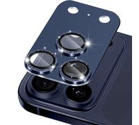 ToVioc] Camera Lens Protector for iPhone 17 Pro, Full Coverage Camera Cover, 9H Tempered Glass + Aluminum Frame, Scratch Resistant HD Clear Lens Protector for iPhone 17 Pro - Dark Blue