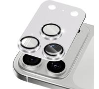 ToVioc] Camera Lens Protector for iPhone 17 Pro, Full Coverage Camera Cover, 9H Tempered Glass + Aluminum Frame, Scratch Resistant HD Clear Lens Protector for iPhone 17 Pro - Silver