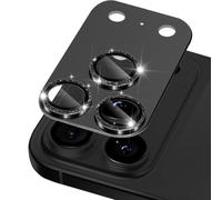 ToVioc for iPhone 18 Pro Max Camera Lens Protector Glitter - Black | 9H Tempered Glass + Aluminum Frame, Full Coverage Scratch Resistant HD Camera Cover Lens Protector for iPhone 18 Pro Max