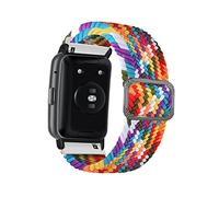ToVioc Nylon Watch Strap for Huawei Watch Fit New/Elegant/SE, Strap Adjustable Elastic Breathable Sport Watch Band for Huawei Watch Fit SE/Elegant/New - Rainbow