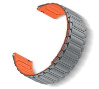 ToVioc Silicone Bands compatible with Garmin Vivoactive 6/Vivoactive 5/Approach J1/Approach S44, 20mm Silicone Magnetic Replacement Band for Garmin Forerunner 570 42mm/Forerunner 165 - Gray Orange