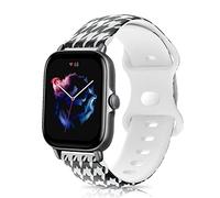 ToVioc Strap Compatible with Amazfit GTS 3/ GTS 2e/ GTS 2 Mini/GTS 2/ GTS/GTR 42mm, Houndstooth Silicone Fadeless Replacement 20mm Strap for Huawei Watch GT 3 42mm/GT 2 42mm/Watch 2/Watch 2 Pro