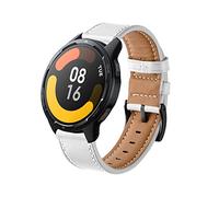 ToVioc Strap Compatible with Xiaomi Watch 5/S4/S5/Redmi Watch 5 Active 5 Lite, 22mm Leather Replacement Strap for Huawei Watch GT 6 46mm/GT 6 Pro/GT 5/GT 5 Pro/GT Runner 2/Ultimate 2 - White