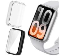 ToVioc TPU Case for Xiaomi Smart Band 10 Pro - Black & Transparent | [2 Pack] Anti-scratch Protective Cover, Flexible TPU Case with Screen Protector for Xiaomi Smart Band 10 Pro