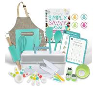 Tovla Jr. Kids Kitchen Set with Real Cooking Tools & Recipe Book - Junior Chef Baking Set with Safe Knives, Apron & Storage Case - Educational Cooking for Kids Ages 6-12 - Montessori Learning Tools
