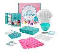 Tovla Jr. Ultimate Cake Pop Making Cooking for Kids Set - Real Baking Set Kit & Recipe Cards - Junior Chef Hat Baking Set with Moulds, Utensils & Gift Box - Cooking for Kids, STEM Learning Tools