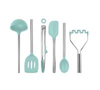 Tovolo 1000293 Utensil Set S/6-Light Aqua, Silicone