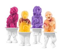 Tovolo 3D Ice Lolly/Pop Moulds, Set of 4, Zombie