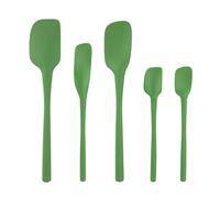 Tovolo 60138-501 Flex-Core All Silicone Spatula Set of 5 for Meal Prep, Cooking, Baking, and More-Pesto