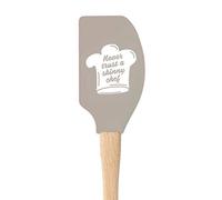 Tovolo 81-34136 Spatulart Skinny Chef Spatula Heat Resistant Silicone and Wood Cooking Kitchen Utensils Non-Stick for Baking, Spreading and Mixing Ergonomic, Dishwasher Safe Bakeware BPA Free, 1 Multi