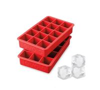 Tovolo 81-9516 Perfect Ice Mold Freezer Tray of 1.25-Inch Cubes for Whiskey, Bourbon, Spirits & Liquor, BPA-Free Silicone, Fade Resistant, Candy Apple